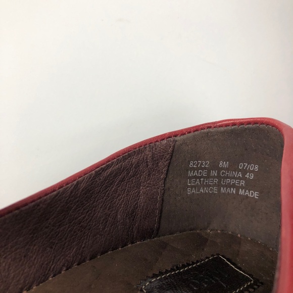 Indigo by Clarks Brown Red Leather Mary Jane Heels - Picture 7 of 8